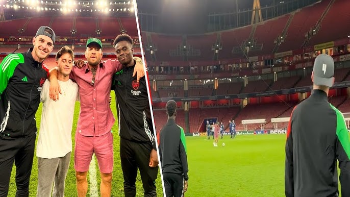 Conor McGregor Shows Bakayo Saka his ‘UFC Moves’ After Arsenal Champions League Win